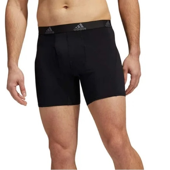 adidas Other - Adidas 4-pk AEROREADY 5” boxer briefs 42” Waist BLK Grey BL Microfiber NWOT